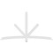 Ekena Millwork Alberta Architectural Grade PVC Gable Bracket, 96"W x 52"H x 2"D x 4"F, 13/12 Pitch GBP096X52X0204ALB00 - alternate 5